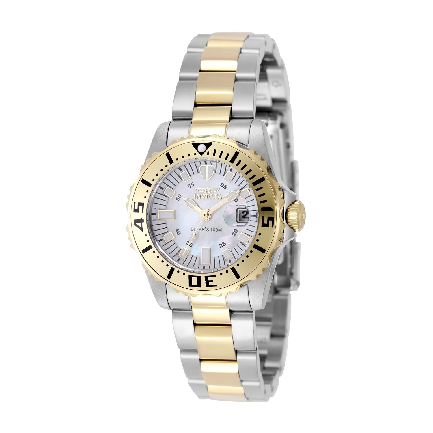 Invicta Two-Tone Gold and Silver Women\'s Watch with White Dial Invicta Men main image 3