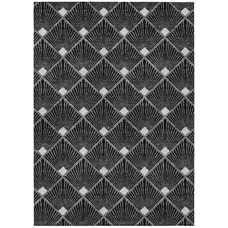 Machine Washable Indoor/ Outdoor Chantille Modern Shells Rug