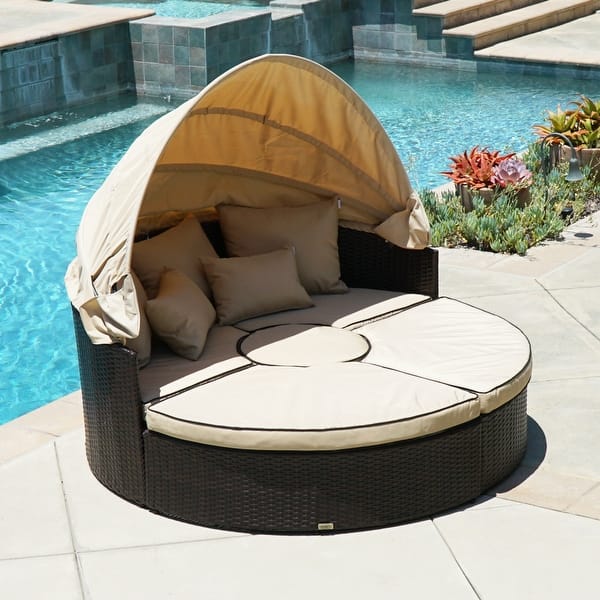 Shop Belleze 5 Piece Outdoor Daybed Sectional Set Round