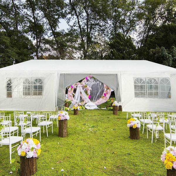 10 X 30 Outdoor Party Wedding Tent Canopy Heavy Duty Gazebo Overstock 30751371 Strong and thick connections to keep the canopy stable. overstock com