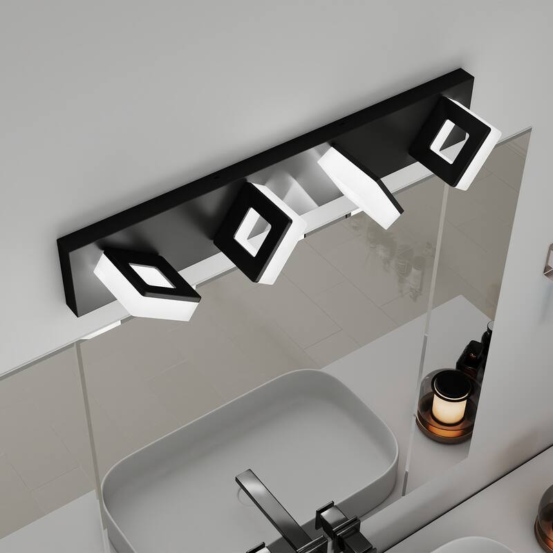25" 4-Light LED Modern Bathroom Vanity Light Fixture