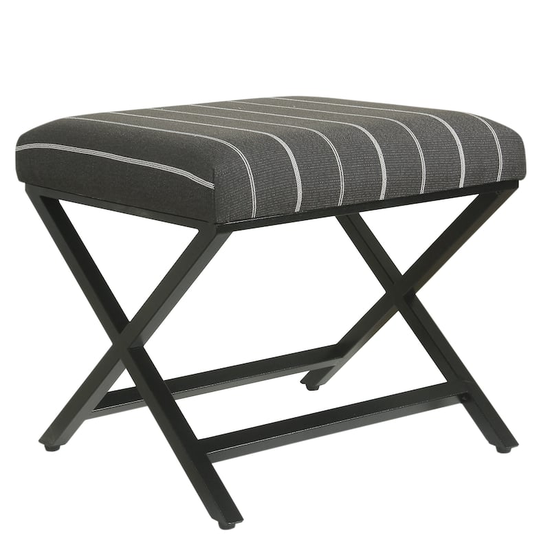 Porch & Den Boucher Modern Metal X-base Square Ottoman