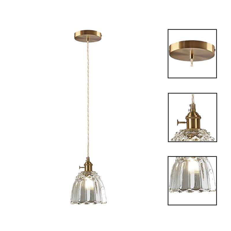 5.9 Inch hanging light gold hanging light fixtures glass, metal pendant lights
