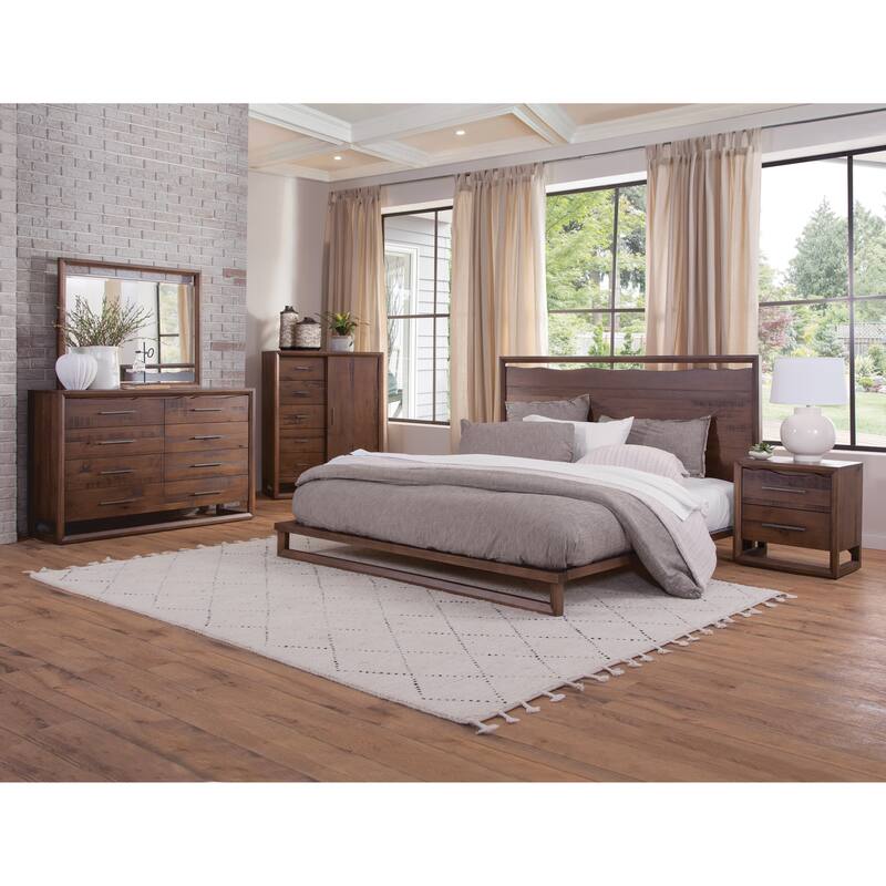 Steve Silver Distressed Mocha Lynwood Platform Bed