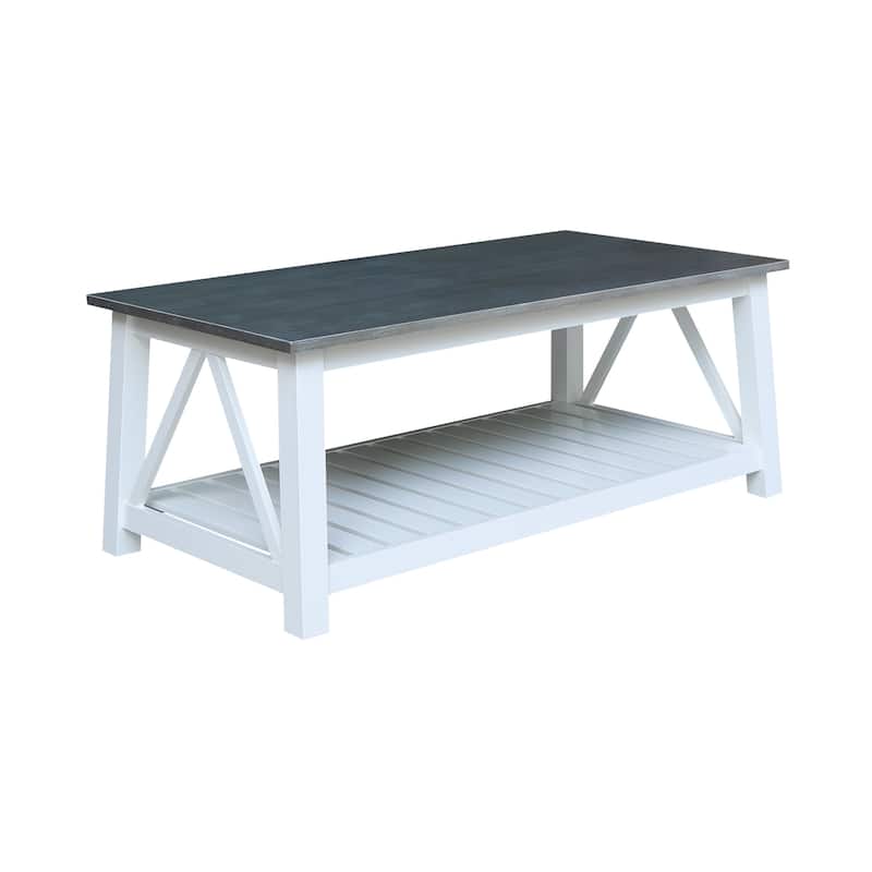 Surrey Coffee Table - White/Heather Gray