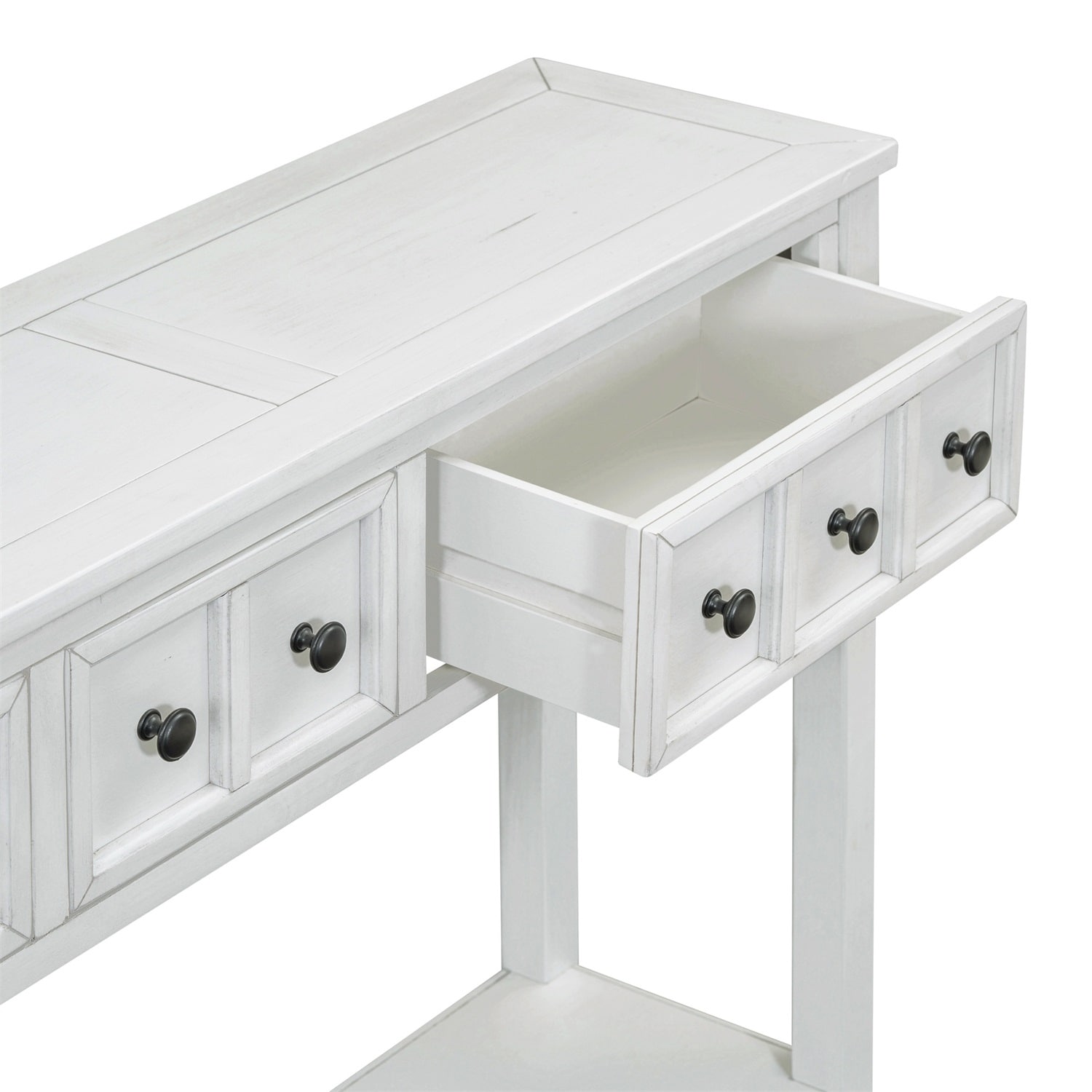 Merax 60" Long Console Table with Different Size Drawers and - Picture 25 of 25