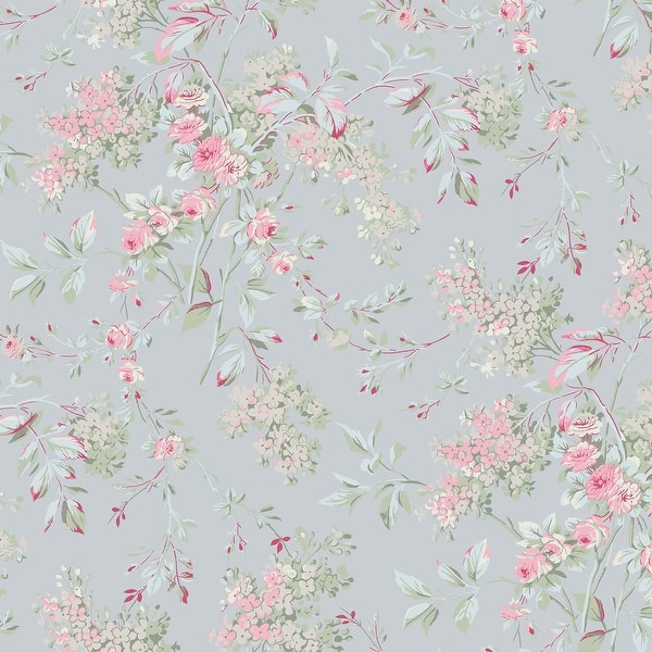 slide 2 of 4, Shabby Chic by Rachel Ashwell Chelsea Blue Wallpaper