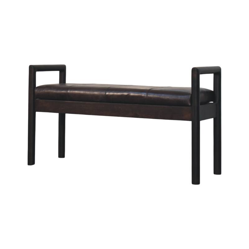 Artisan Furniture Solid Wood Gridline Bench ,Brown