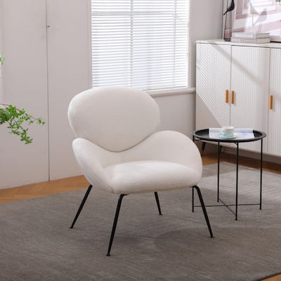 Modern Sherpa Chairs Accent Armchairs for Living Dining Room Bedroom - W29.2"×D30.7"×H31.9"