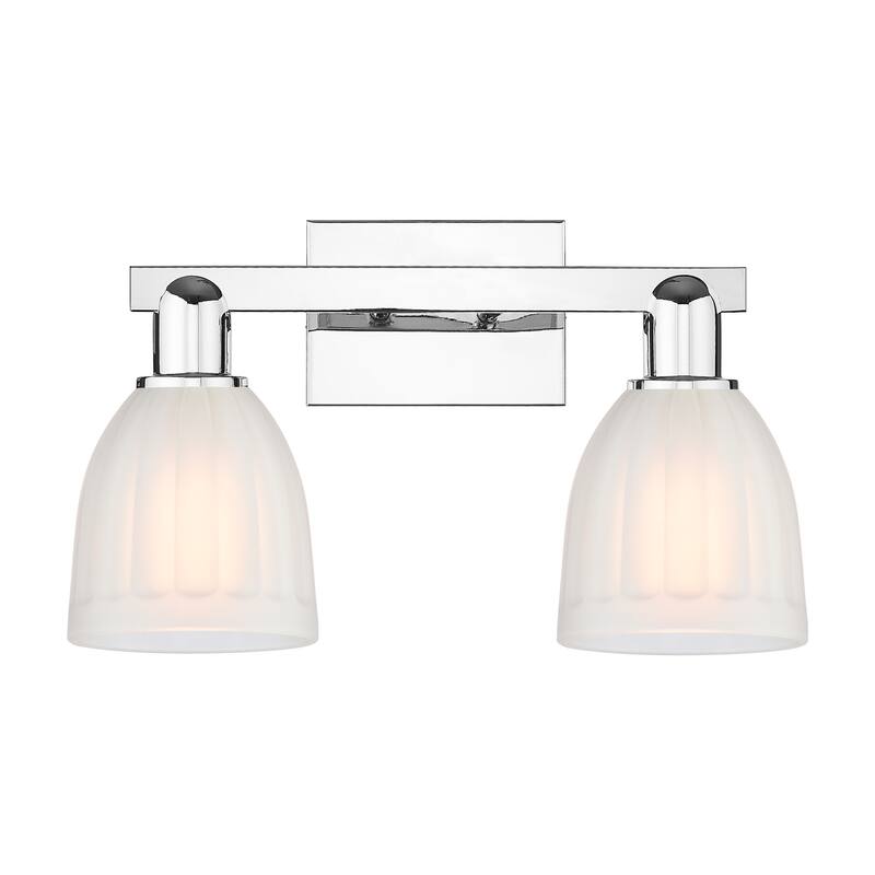 Innovations Lighting 716-2W-12-17 Brookfield Vanity Brookfield 2 Light - Polished Chrome / White