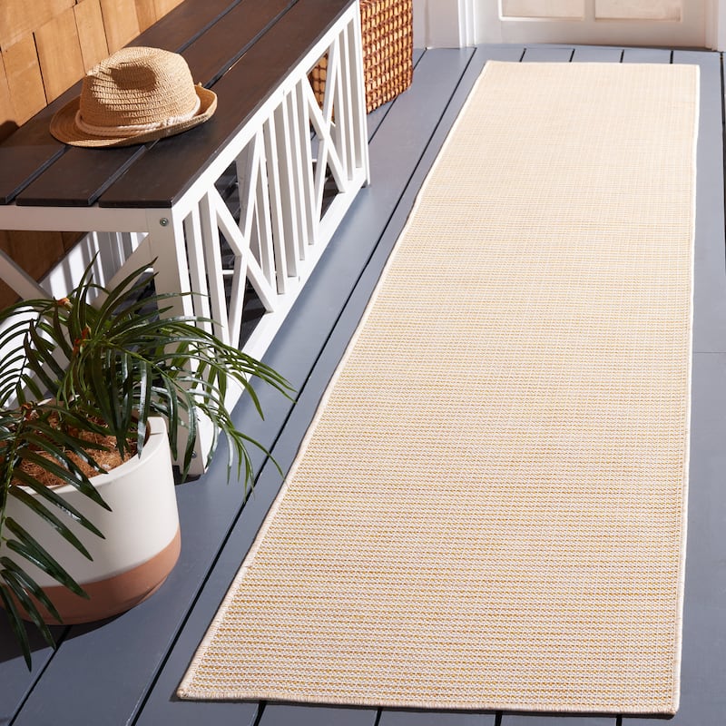 Martha Stewart by SAFAVIEH Silvestra Indoor/ Outdoor Rug - 2' x 9' Runner - Yellow
