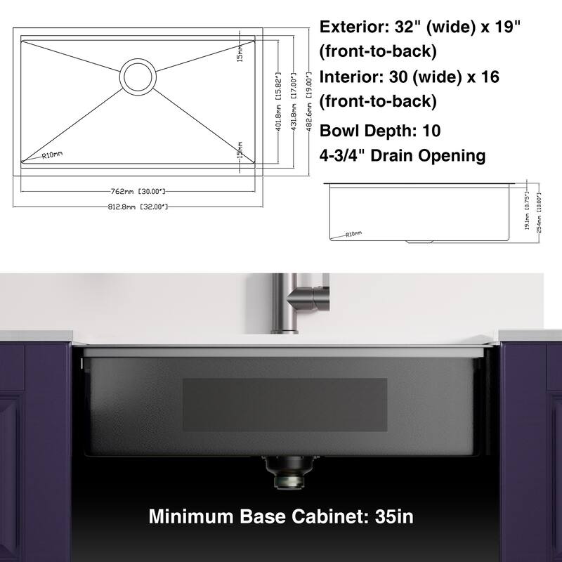 Undermount Gunmetal Black Workstation Kitchen Sink