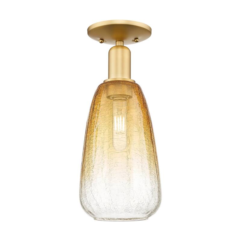 Innovations Lighting Downtown Urban - Brookhaven Almond - 1 Light 6" Semi-Flush Mount Light