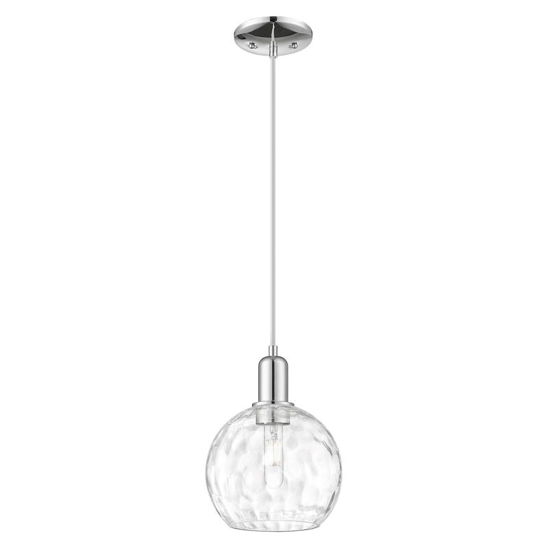 Innovations Lighting Endless Possibilities Arcadia - Athens Water Glass - 1 Light 8" Cord Hung Mini Pendant - Polished Chrome