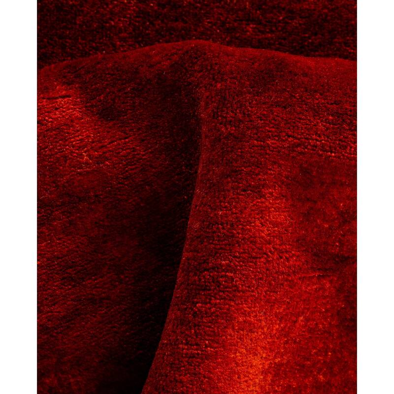 Overdyed One-of-a-Kind Hand-Knotted Area Rug - Orange - 3' 3" x 5' 2"