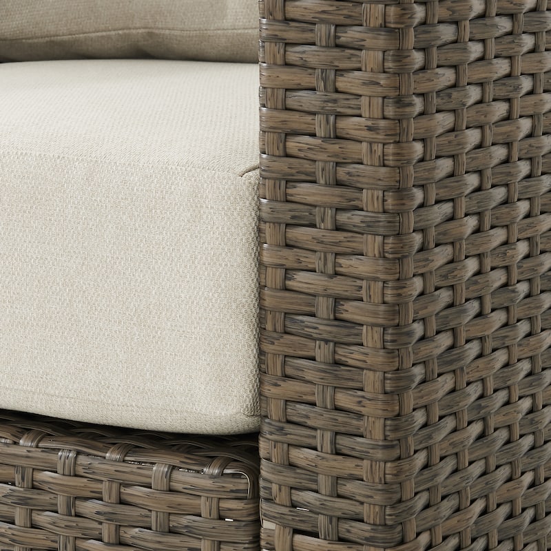 Rockport Outdoor Wicker High Back Loveseat - 67"W x 28"D x 37.5"H