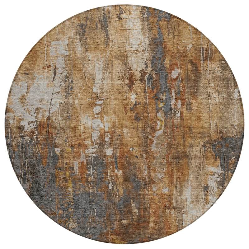 HomeRoots Abstract Transitional Rectangle Outdoor Rug