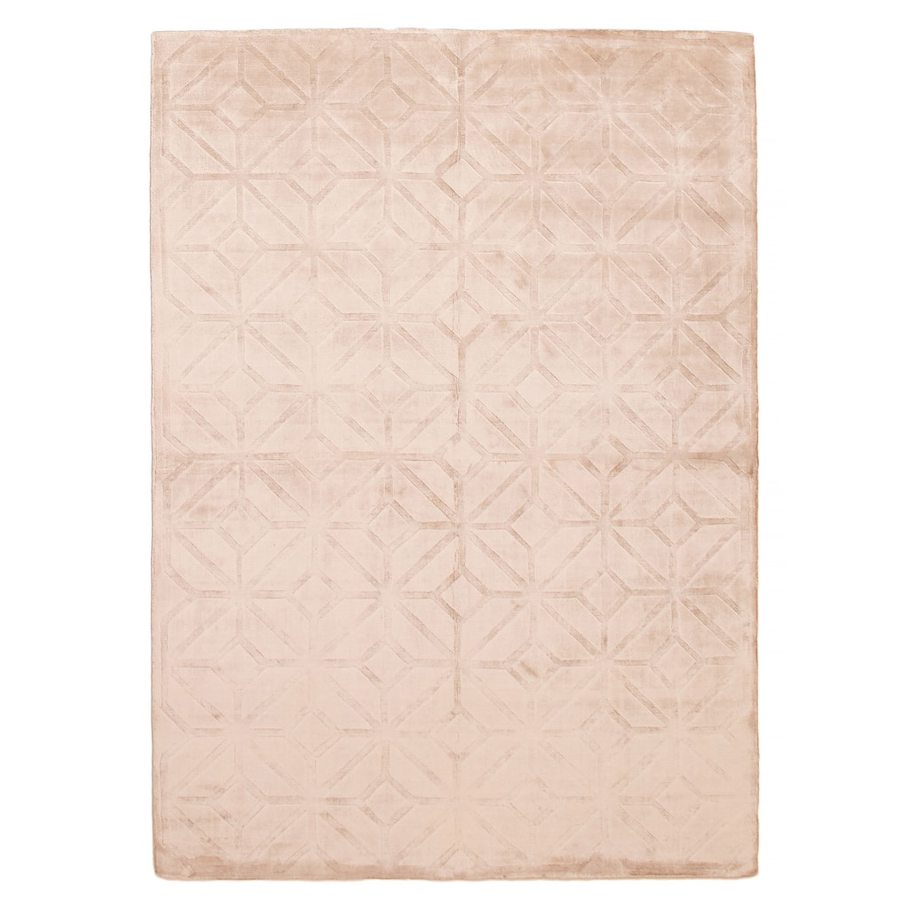 ECARPETGALLERY Hand Loomed Kashkuli Gabbeh Beige Viscose Rug - 5'4 x 7'5