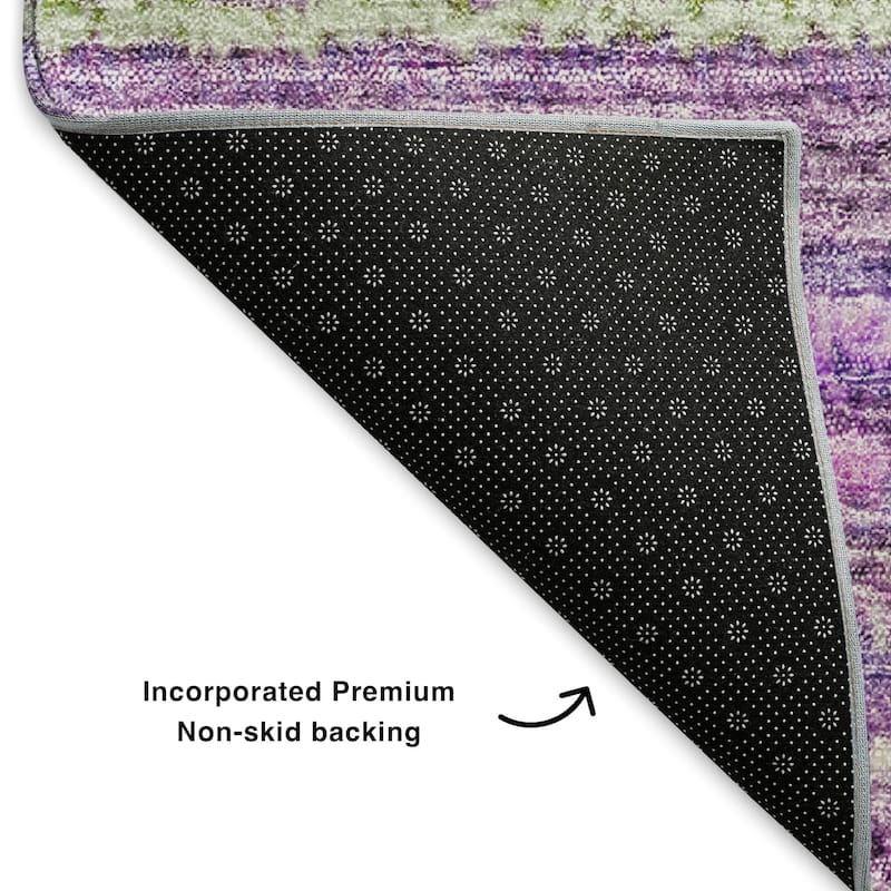 Premium Washable Super Soft Stripe Mayfield Rug