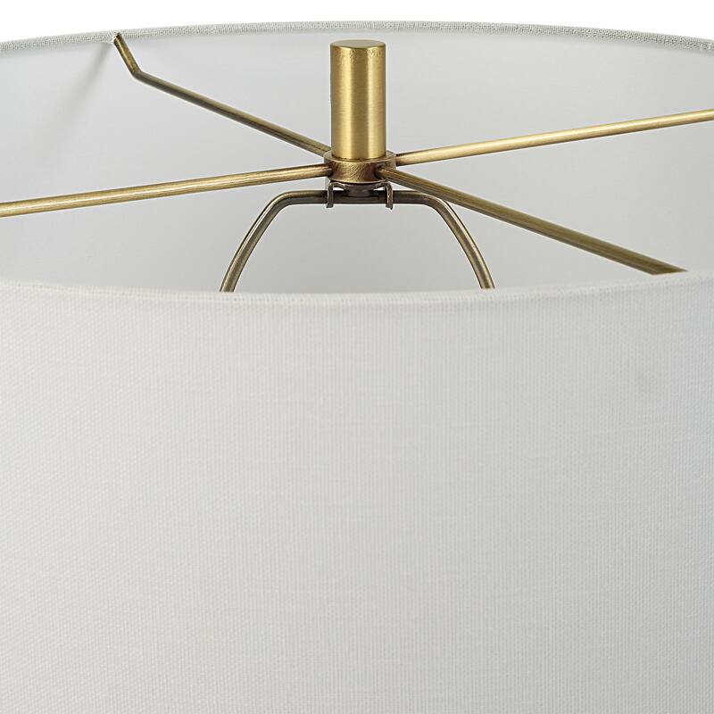 Uttermost Galeno Emerald Green Table Lamp - 28"H,   Shade 10"H x 17" Dia.