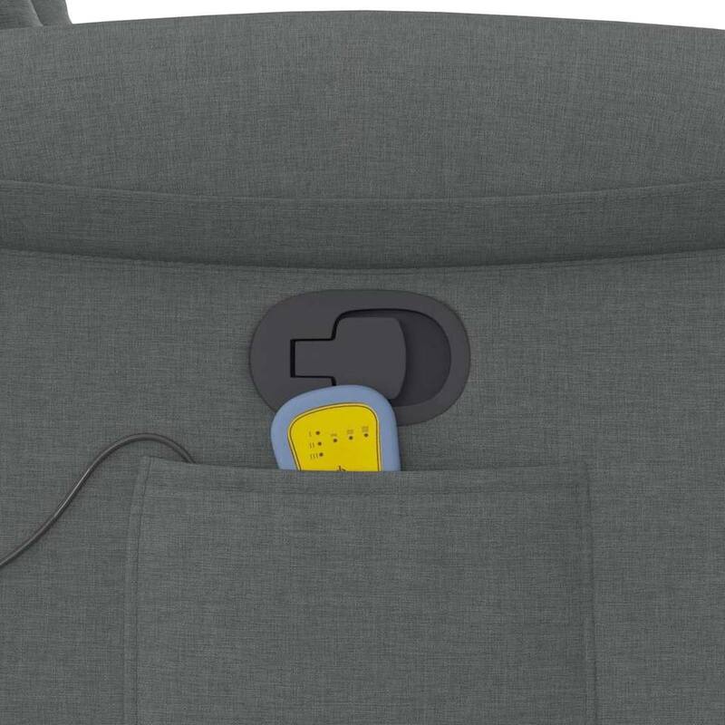 vidaXL Massage Recliner Chair Dark Grey Fabric