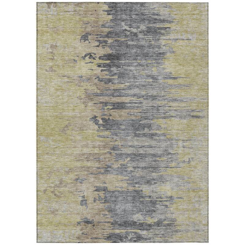 HomeRoots Abstract Transitional Rectangle Outdoor Rug