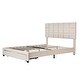 preview thumbnail 7 of 71, Velvet Storage Platform Bed with Wireless Chargers and Drawer