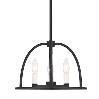 Abbott 3 Light Black Chandelier - 13.75'' W x 10'' H