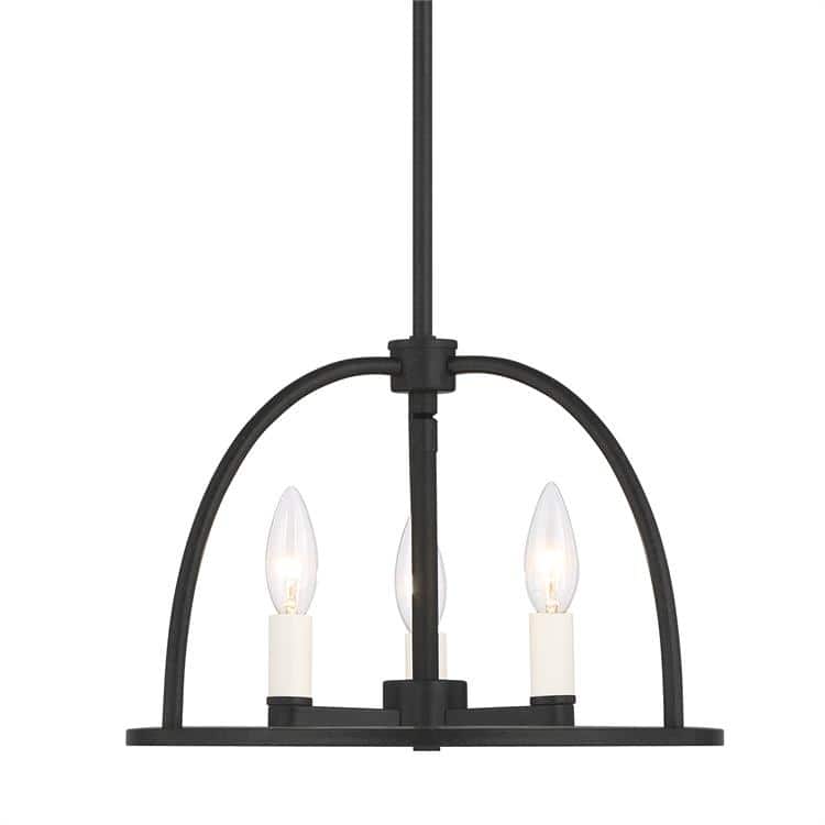 Abbott 3 Light Black Chandelier - 13.75'' W x 10'' H