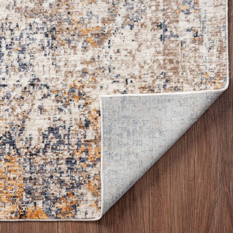 Midnight/Tan Tribal Area Rug