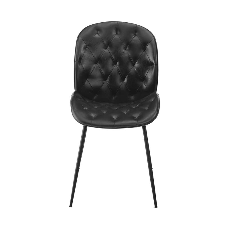 Art Leon Mid-Century Tufted Style Dining Chair in Beetle Shape Design