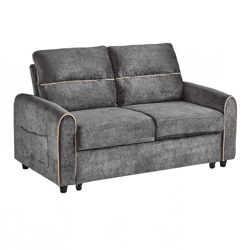 Pull Out Sofa Bed, 58-inch Sofa Bed, Sleeper Sofa, Loveseat Sofa with Adjustable 3 -Position Backrest