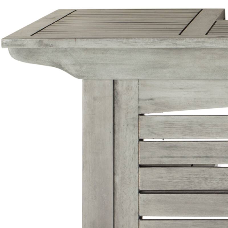 SAFAVIEH Outdoor Kaiya Wood 3-Shelf Bar Table - 27Wx46Dx42H