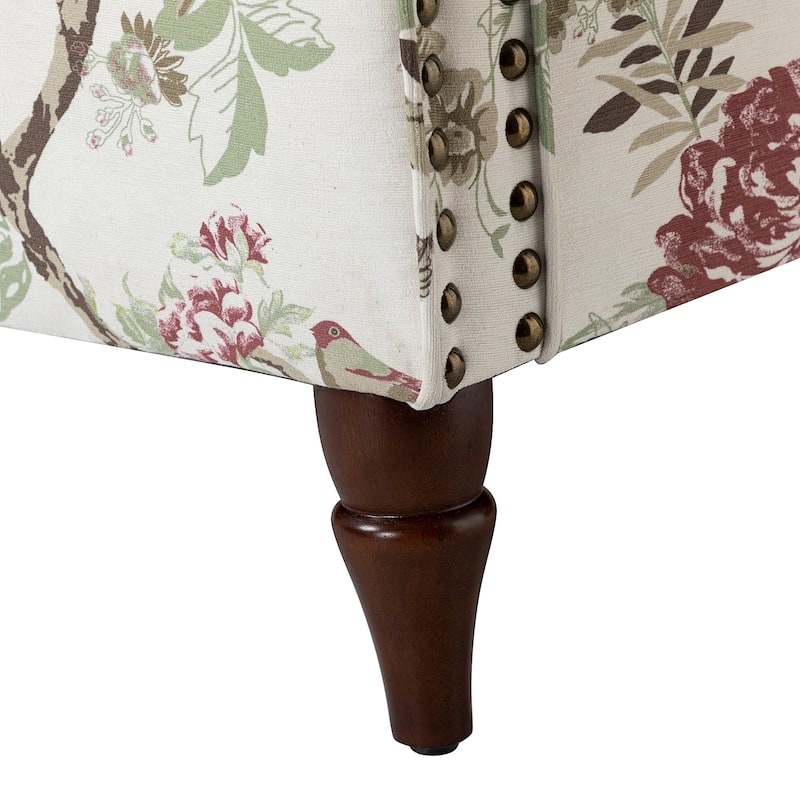 Nyctelius Nailhead Trim Traditional Accent Armchair with Rolled Arms by HULALA HOME
