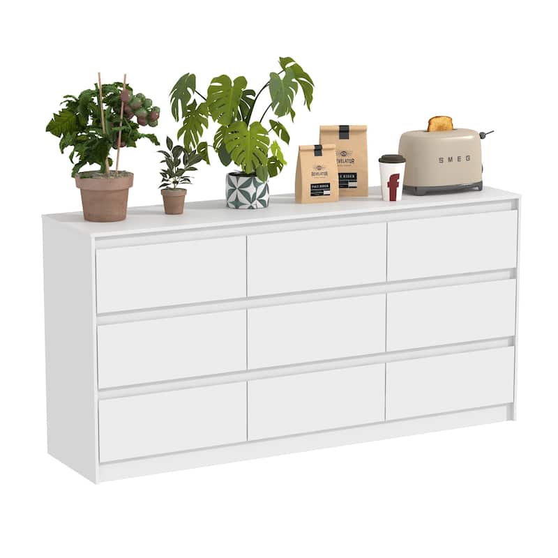 9-Drawer Storage Dresser for Bedroom and Living Room - Two Color Options