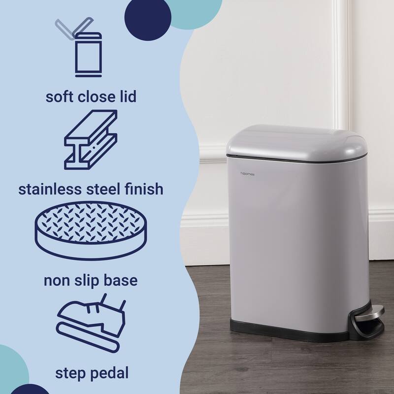happimess Roland Mini Step-Open Trash Can