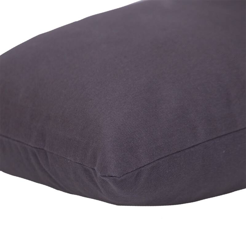 Cotton Throw Pillow - 18" - Charcoal Gray