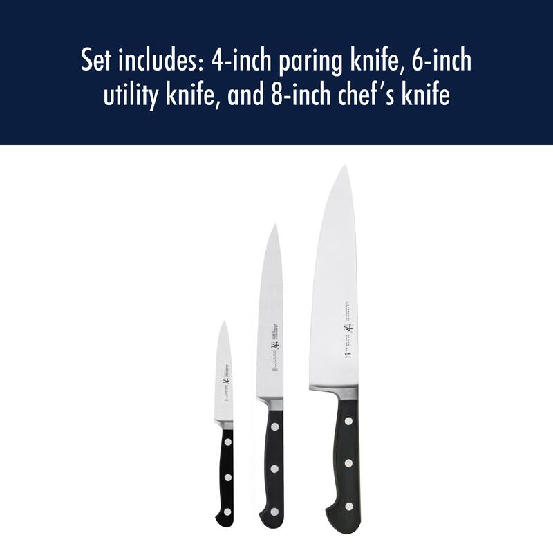 Henckels CLASSIC 3-pc Starter Knife Set - Black/Stainless Steel