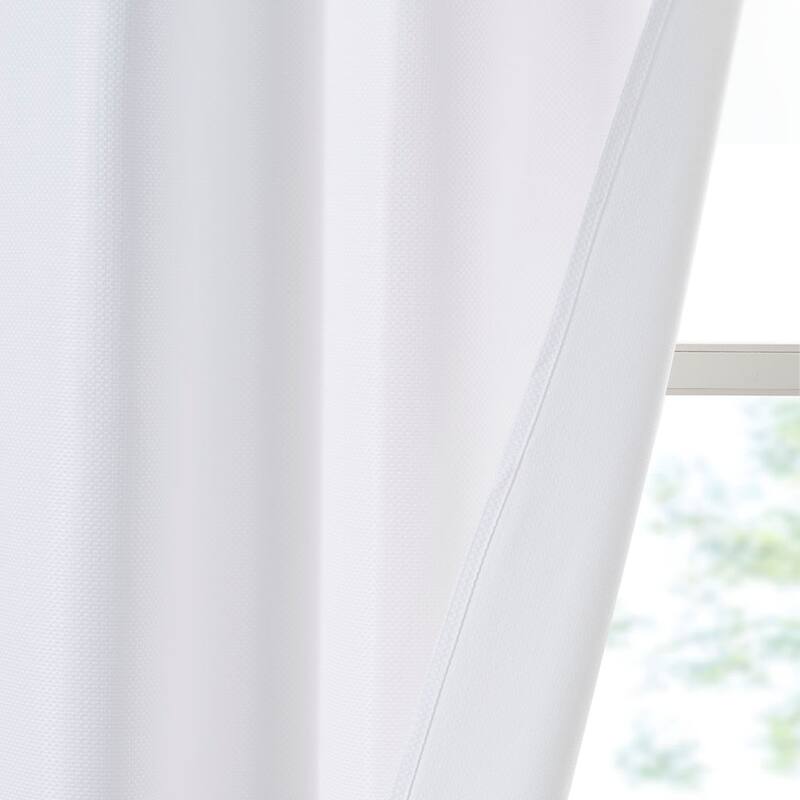 Basketweave Room Darkening Curtain Panel Pair(2 Pcs Window Panels)