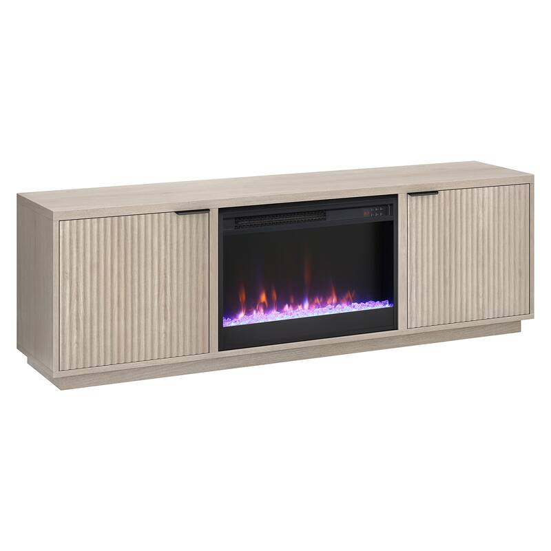 Mansfield Rectangular TV Stand with 26" Crystal Fireplace for TV's up to 78" - 70" Wide