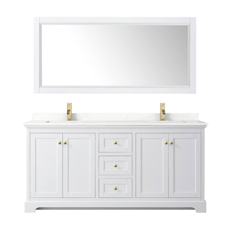 Wyndham Collection WCV232372D-QTZ-UNSM70 Avery 72" Free Standing