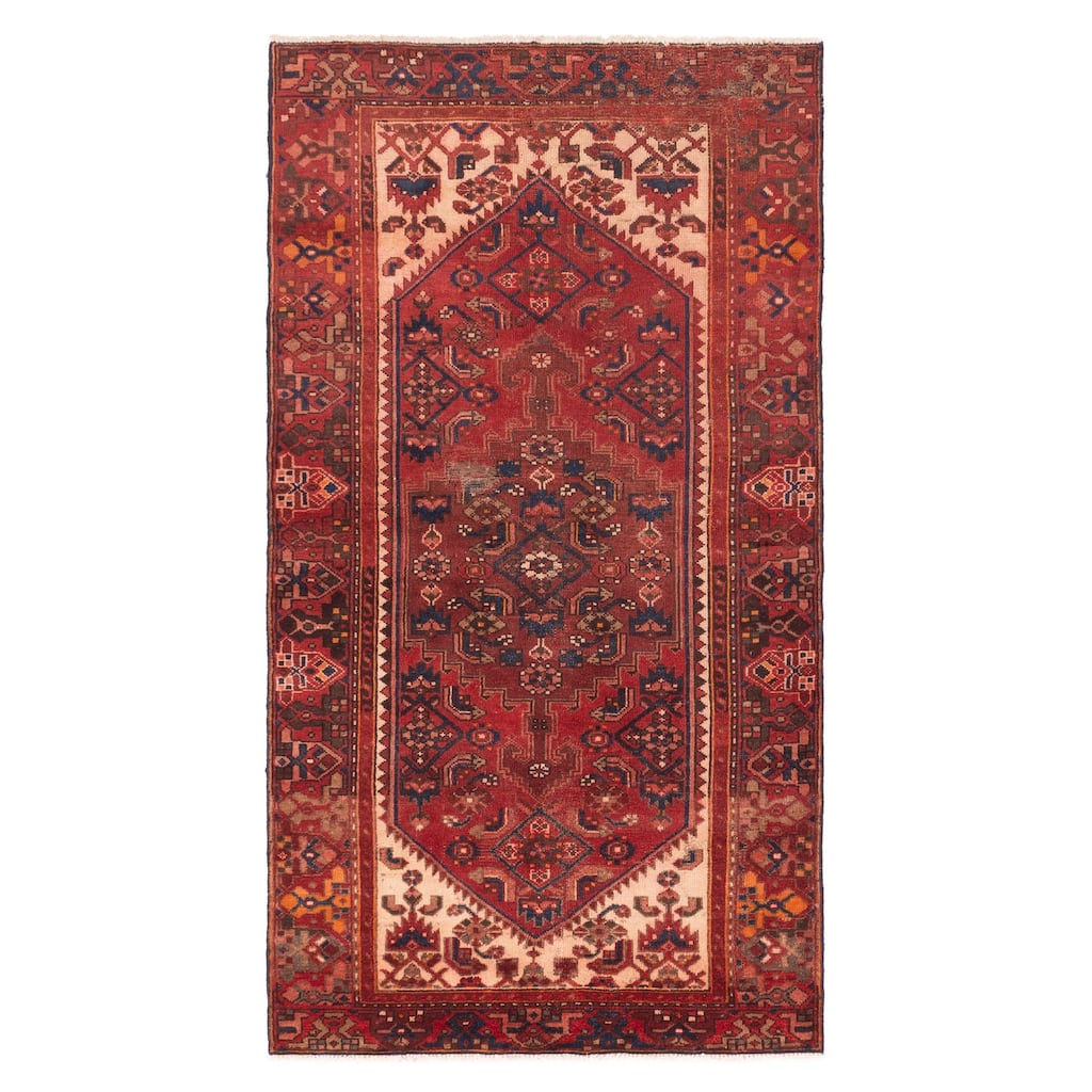 ECARPETGALLERY Hand-knotted Andelz Red Wool Rug - 3'9 x 7'1
