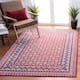 SAFAVIEH Brentwood Gusta Traditional Oriental Rug - 6'7" x 6'7" Square - Red/Ivory