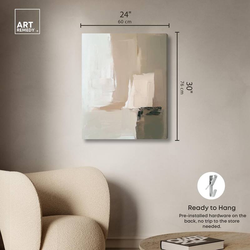 Pale Textured Silence II Canvas by Art Remedy, Gallery Wrapped