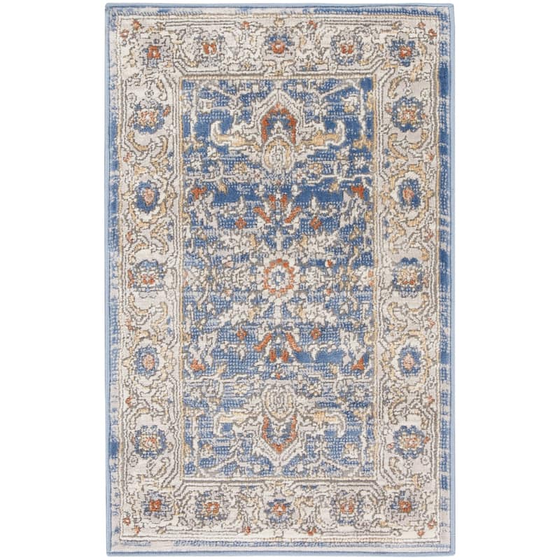 New Concept Washables Series 4 Indoor only Persian Area Rug - 2' x 3' - Grey/Blue - Rectangle