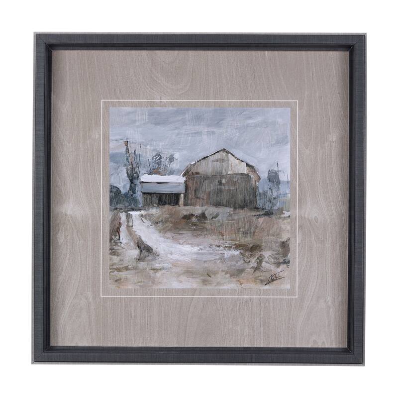 Late Autumn In Countryside II Framed Art Print
