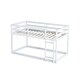 preview thumbnail 7 of 6, White Twin over Twin Size Solid Rubber Wooden Loft Bed with Ladder, Platform of Strengthened Slats