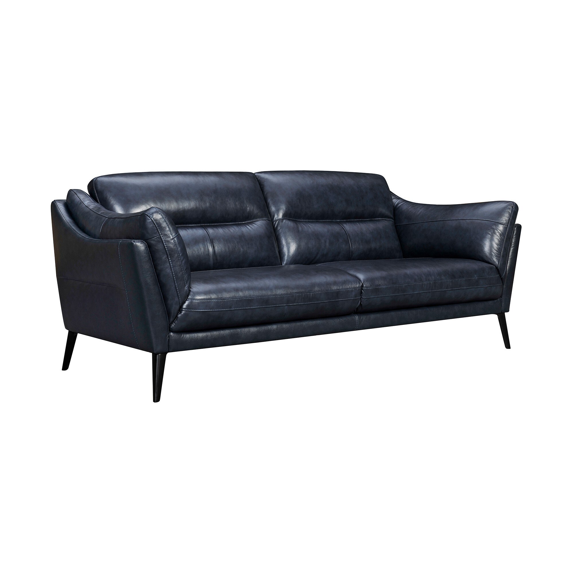 Black modern leather chaise couch single store recliner chair sofa furniture 87