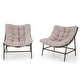 preview thumbnail 10 of 18, MAISON ARTS 2-Piece Outdoor Papasan Chairs, Oversized Rattan Lounge Scoop Chairs with Thick Padded Cushions and Steel Frame 2 Papasan Chairs