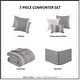 preview thumbnail 16 of 29, Madison Park Marla 7 Piece Lace Trim Comforter Set with Throw Pillows